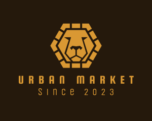 Golden Lion Safari Hexagon logo
