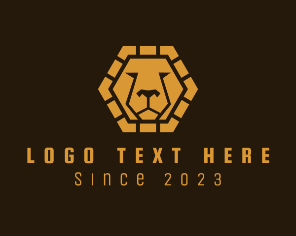 Golden Lion Safari Hexagon logo