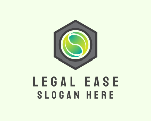 Sustainable Hexagon Leaf Logo