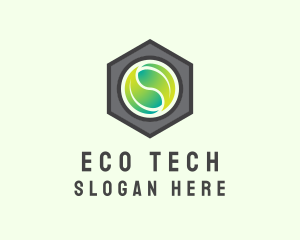 Sustainable Hexagon Leaf logo
