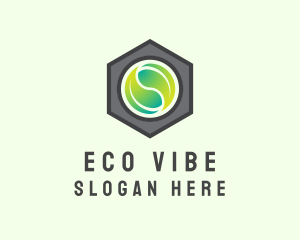 Sustainable Hexagon Leaf logo