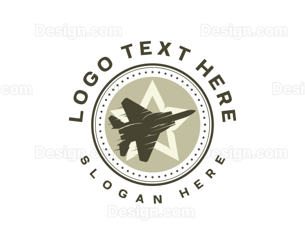 Military Jet Aviation Logo