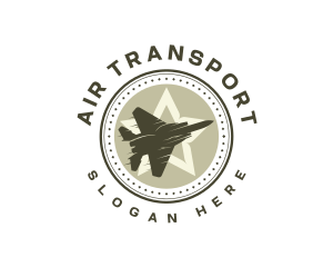 Military Jet Aviation logo design