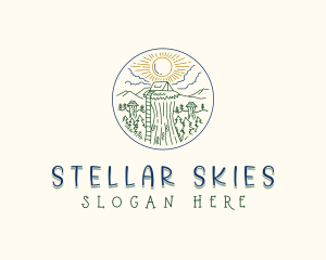 Sky Forest Camp logo design