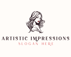 Woman Hairdresser Stylist logo design