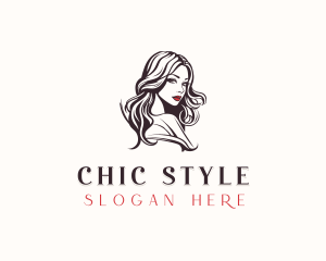 Woman Hairdresser Stylist logo design