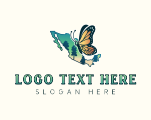  Mexico Butterfly insect Logo