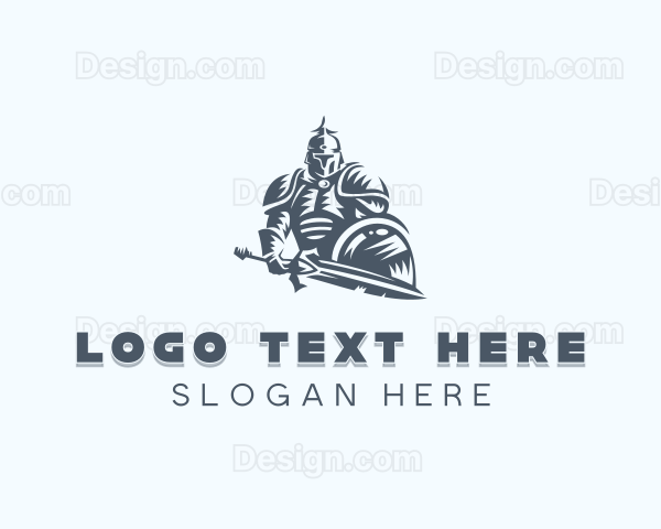 Strong Barbarian Sword Logo