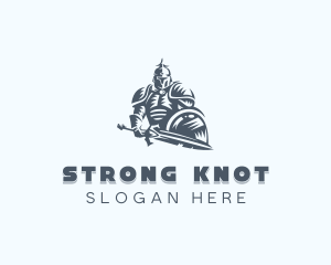 Strong Barbarian Sword logo design