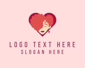 Curly Beauty Heart Woman logo