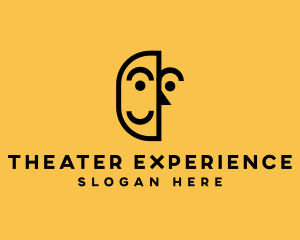 Geometric Theater Mask logo