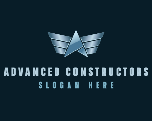 Metallic WingsLetter A logo design