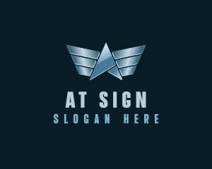 Metallic WingsLetter A logo design