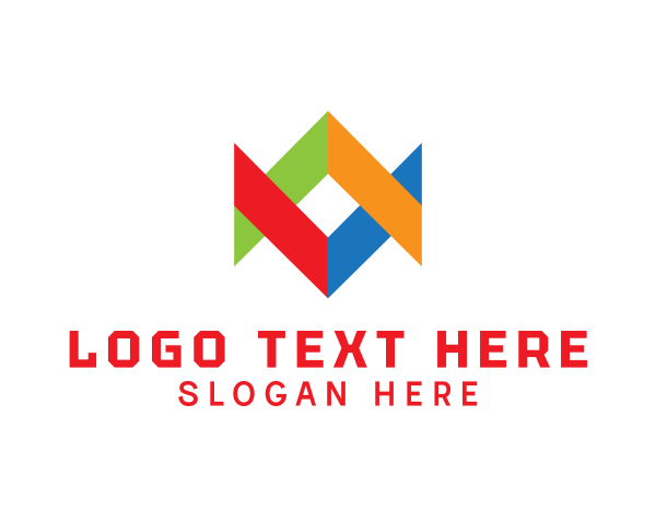 Multicolor Geometric Wave logo