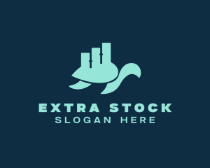 Turtle Stocks Graph logo design