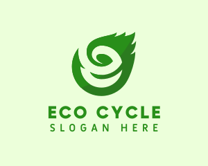 Eco Leaf Letter E logo design