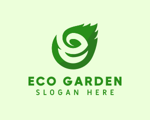 Eco Leaf Letter E logo design