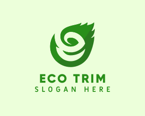 Eco Leaf Letter E logo design