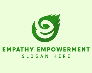 Eco Leaf Letter E logo design