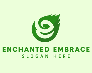 Eco Leaf Letter E logo design