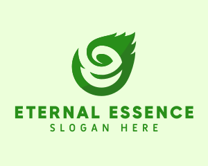 Eco Leaf Letter E logo design