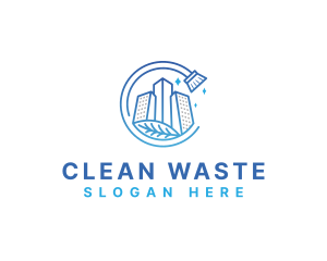 Building Broom Cleaning logo design