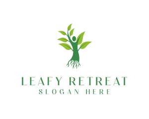 Human Tree Plant logo design