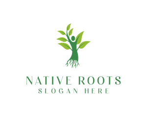 Human Tree Plant logo design