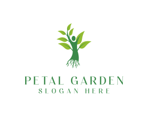 Human Tree Plant logo design