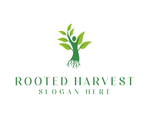 Human Tree Plant logo design