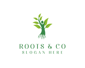 Human Tree Plant logo design