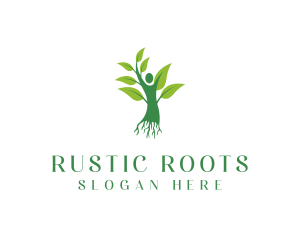 Human Tree Plant logo design