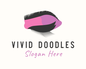 Pink Beauty Eyelash logo design