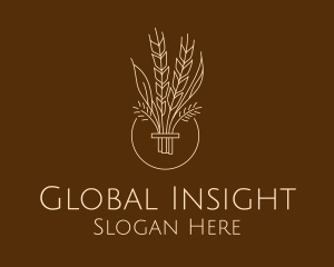 Minimalist Wheat Grain  logo