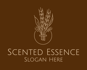 Minimalist Wheat Grain  logo design