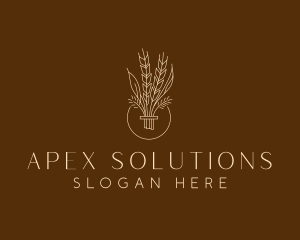 Minimalist Wheat Grain  logo design