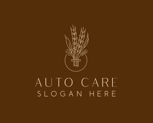 Minimalist Wheat Grain  logo design