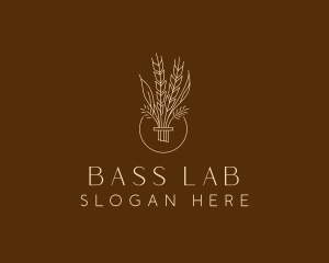 Minimalist Wheat Grain  logo design