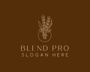 Minimalist Wheat Grain  logo design