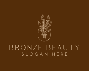 Minimalist Wheat Grain  logo design