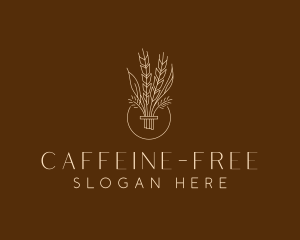 Minimalist Wheat Grain  logo design