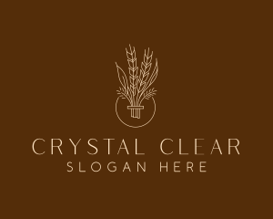 Minimalist Wheat Grain  logo design