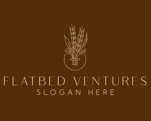 Minimalist Wheat Grain  logo design