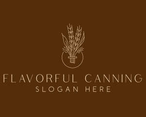 Minimalist Wheat Grain  logo design