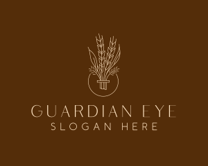 Minimalist Wheat Grain  logo design