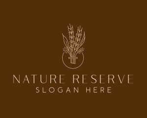 Minimalist Wheat Grain  logo design