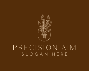 Minimalist Wheat Grain  logo design