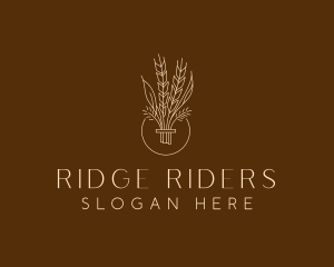 Minimalist Wheat Grain  logo design