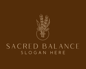 Minimalist Wheat Grain  logo design