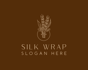 Minimalist Wheat Grain  logo design